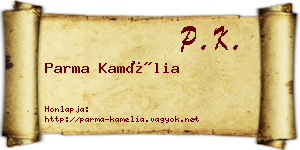 Parma Kamélia névjegykártya